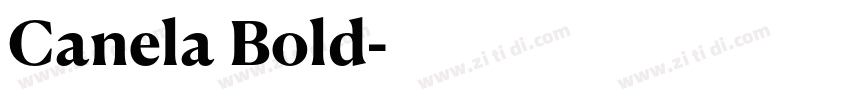 Canela Bold字体转换
